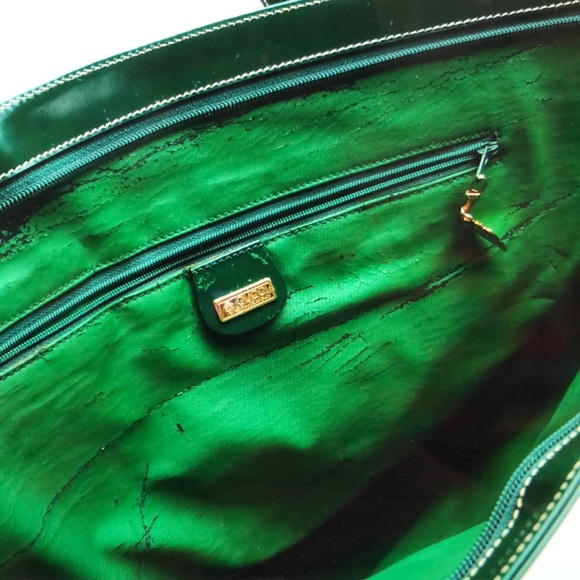 #0245 RARE Vintage Gucci Web Stripe Print Bucket Tote - Picture 6 of 12